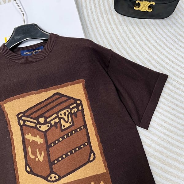 最安値挑戦ルイヴィトン トランク モチーフ 半袖 Tシャツ 1AFIWU